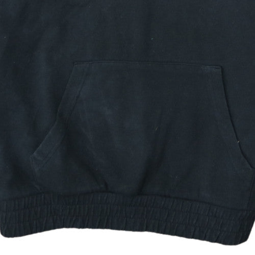 Kappa Men’s Black Pullover Hoodie L Regular Fit Sports Logo