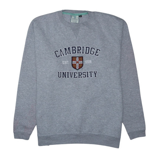 University of Cambridge Men's Grey 2XL Pullover Embroidered Sweatshirt