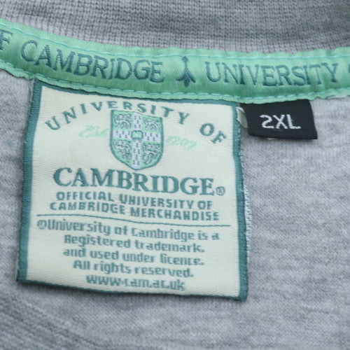 University of Cambridge Men's Grey 2XL Pullover Embroidered Sweatshirt