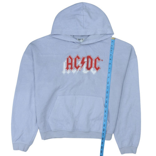 Jennyfer Womens Light Blue ACDC Hooded Pullover Sweatshirt XL