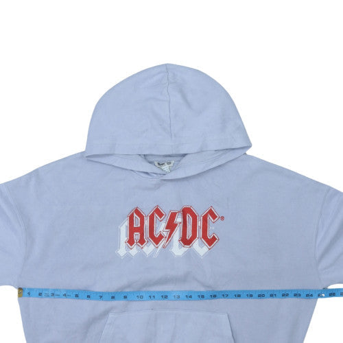 Jennyfer Womens Light Blue ACDC Hooded Pullover Sweatshirt XL