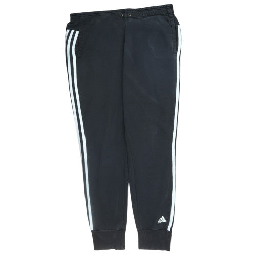 adidas Women Black L Jogger Activewear Tapered Trousers
