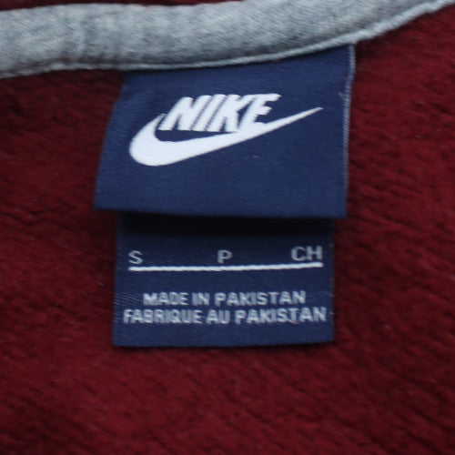 Nike Men's Red Pullover Fleece Hoodie Size S Regular Fit Sportswear