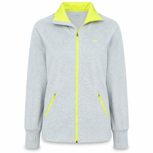 Nike Women’s Grey Dri-Fit Full Zip Hoodie L Lightweight Sportswear