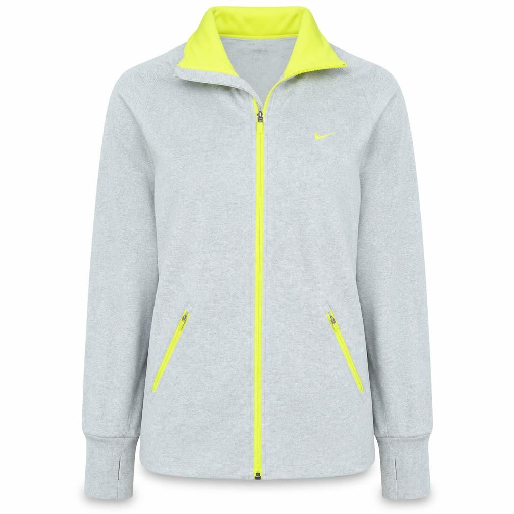 Nike Women’s Grey Dri-Fit Full Zip Hoodie L Lightweight Sportswear