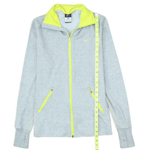 Nike Women’s Grey Dri-Fit Full Zip Hoodie L Lightweight Sportswear