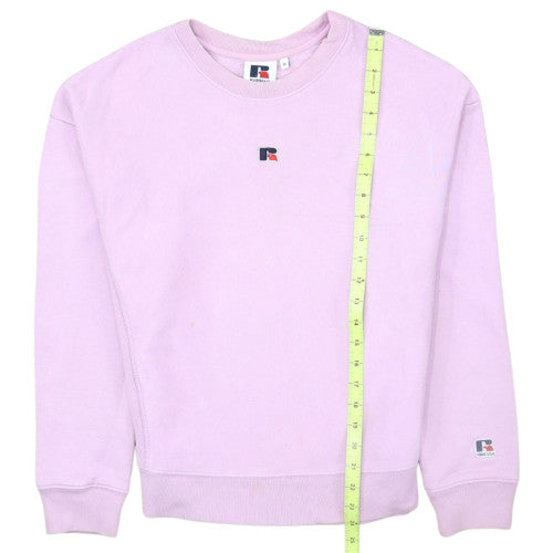 Russell Athletic Women’s Pink Crew Neck Sweatshirt Size 12 Cotton Blend