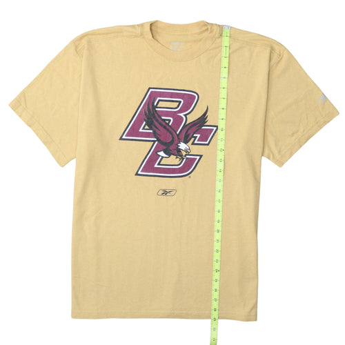 Reebok Men’s Beige BC College Sports Logo T-Shirt Size L