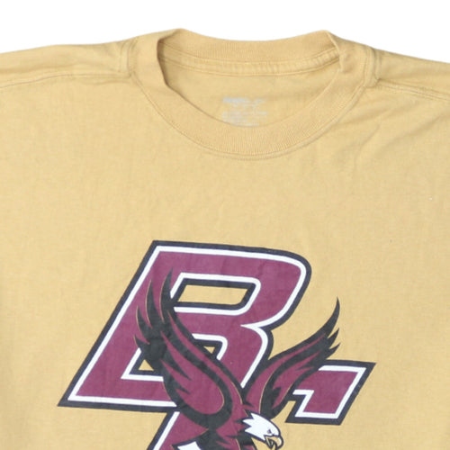 Reebok Men’s Beige BC College Sports Logo T-Shirt Size L