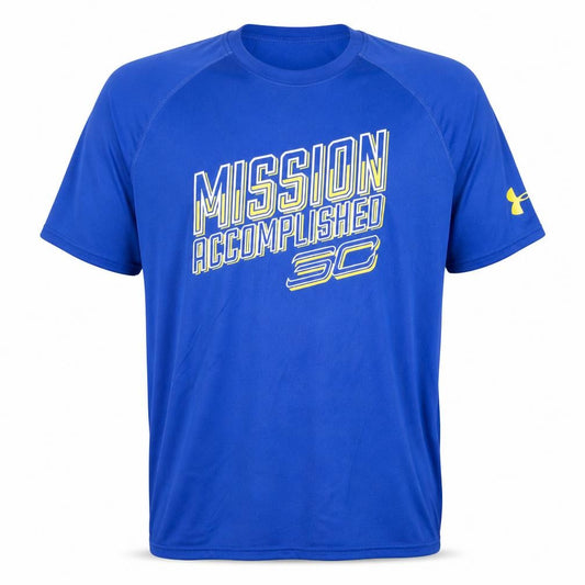 Front view of Under Armour Men Blue XL Loose Fit Curry 30 Sports T-Shirt