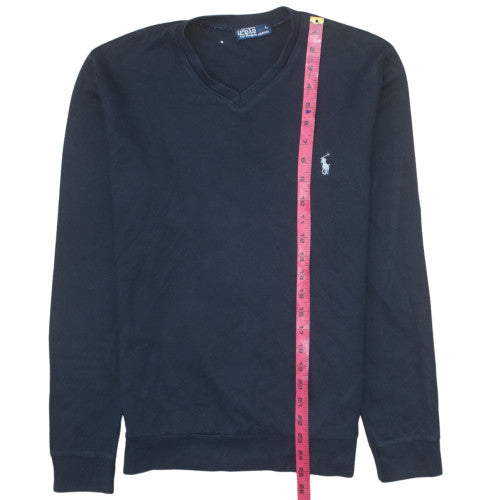 Polo Ralph Lauren Men's Black V-Neck Pullover Sweatshirt L