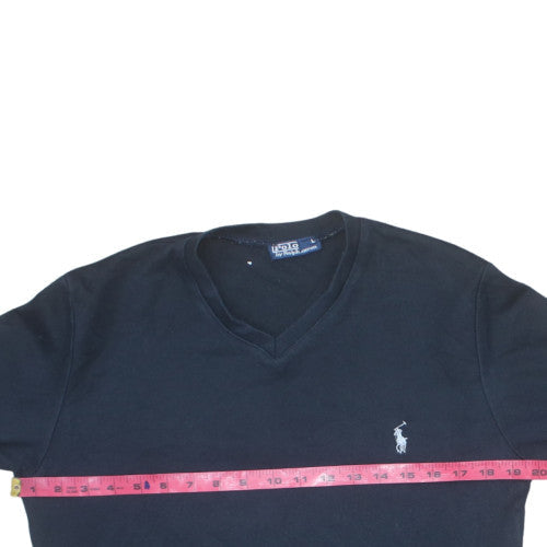 Polo Ralph Lauren Men's Black V-Neck Pullover Sweatshirt L