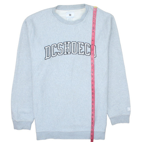 DC Shoes Mens Grey XL Crew Neck Pullover Sweatshirt Cotton Blend