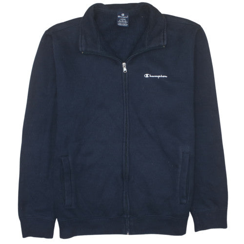 Champion Mens Blue Full Zip Fleece Sweatshirt Large