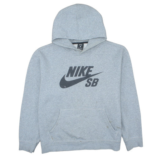 Nike SB Men's Grey Pullover Hoodie L Regular Fit Graphic Fleece