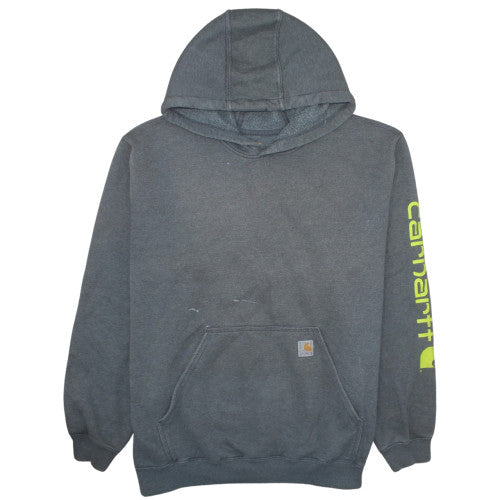Carhartt Men's Grey 2XL Pullover Hoodie Workwear Logo Sweatshirt