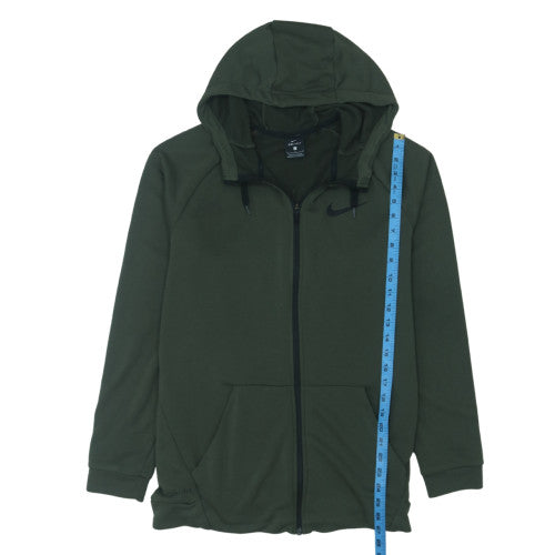 Nike Men's Green Full Zip Dri-FIT Hoodie Size L