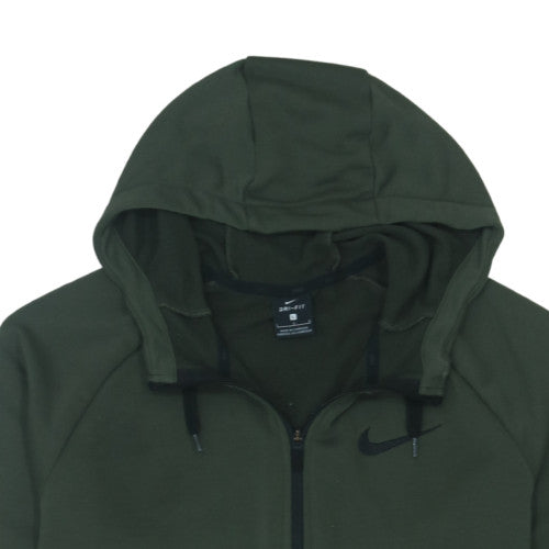 Nike Men's Green Full Zip Dri-FIT Hoodie Size L