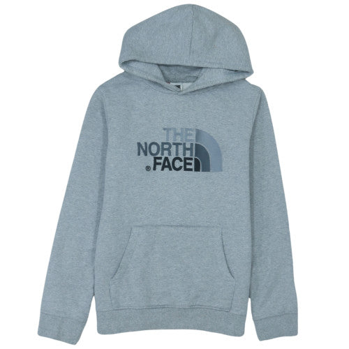 The North Face Boys Grey Pullover Hoodie XL Cotton Blend Logo Sweatshirt