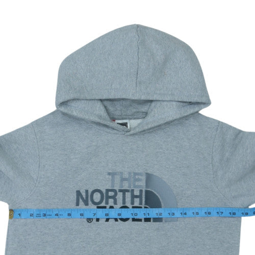 The North Face Boys Grey Pullover Hoodie XL Cotton Blend Logo Sweatshirt