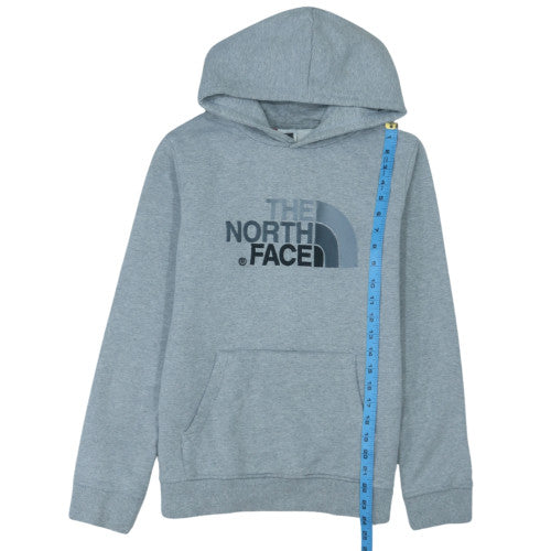 The North Face Boys Grey Pullover Hoodie XL Cotton Blend Logo Sweatshirt