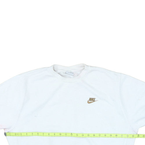 Nike Men's White Crew Neck Pullover Sweatshirt Size M