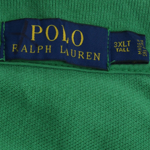 Ralph Lauren Men’s Green 3XLT Tall Cotton Polo Shirt Nautical Embroidered