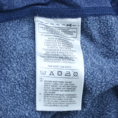 adidas Men Blue Pullover Hoodie L Lightweight Sportswear