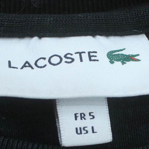 Lacoste Men's Black Logo Crew Neck Sweatshirt Size L