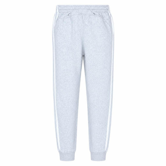 Adidas Men Grey Jogger Sweatpants Size M Regular Fit Side Stripe