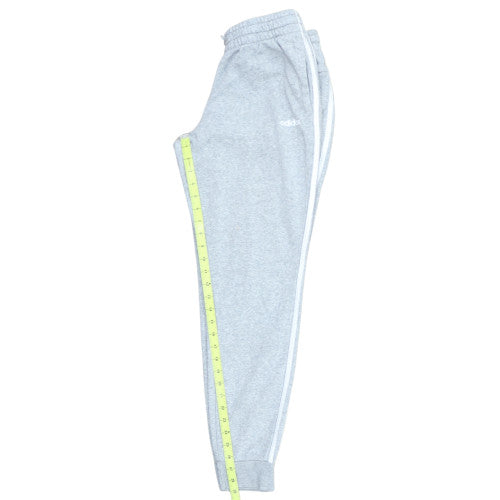 Adidas Men Grey Jogger Sweatpants Size M Regular Fit Side Stripe