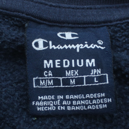 Champion Men's Blue Medium Pullover Crew Neck Logo Sweatshirt