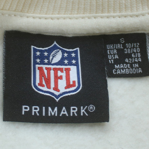 Primark NFL Jets White Sweatshirt Women S 10/12 Crew Neck Pullover