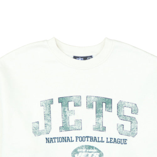 Primark NFL Jets White Sweatshirt Women S 10/12 Crew Neck Pullover