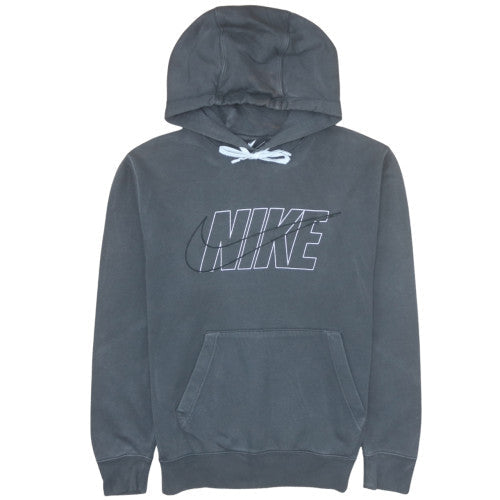 Nike Men's Grey Pullover Hoodie M Regular Fit Graphic Sportswear