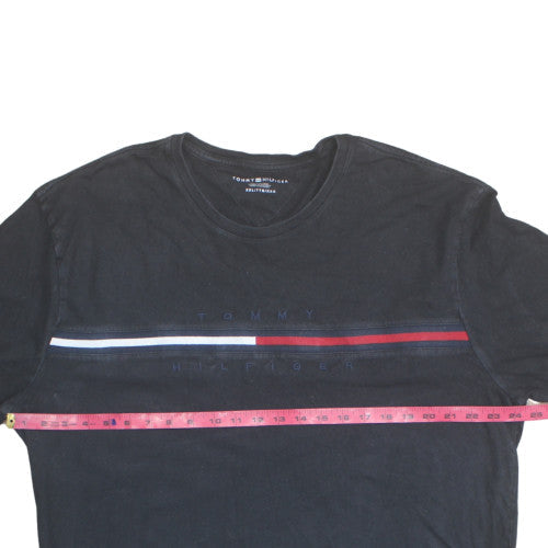 Tommy Hilfiger Mens Black 2XL Classic Logo Cotton T-Shirt