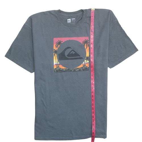 Quiksilver Mens Grey XL Graphic Beach Sunset Cotton T-Shirt