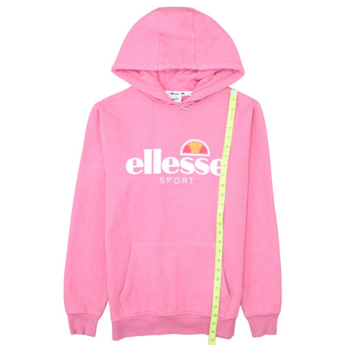 Ellesse Women Pink Pullover Hoodie Sweatshirt Size M Cotton Blend