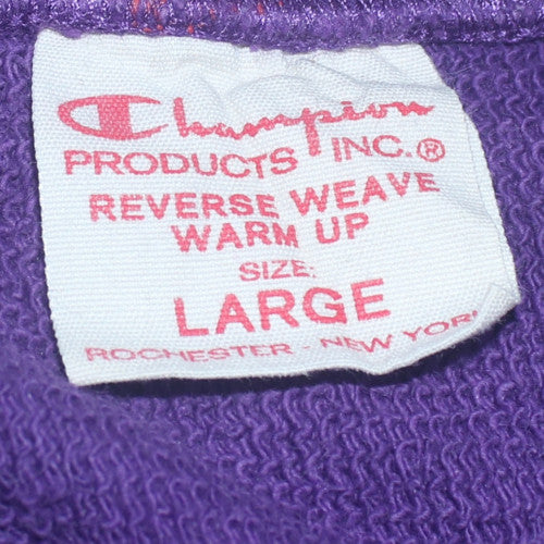Champion Men's Purple Reverse Weave Sweatshirt Large Pullover