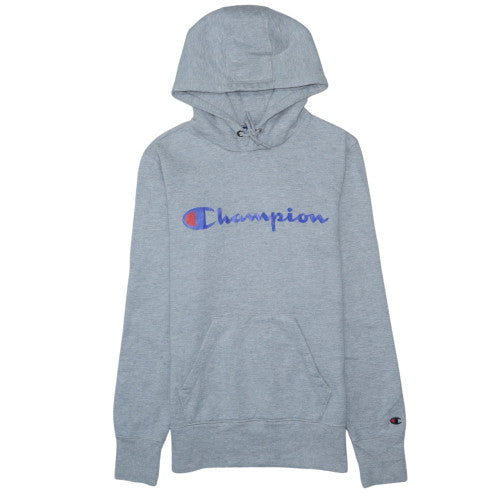 Champion Men's Grey Pullover Hoodie Small Sports Fleece