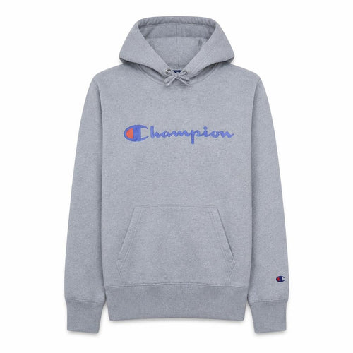 Champion Men's Grey Pullover Hoodie Small Sports Fleece