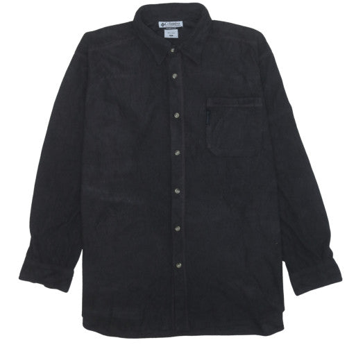 Columbia Men's Black Fleece Button-Up Long Sleeve Shirt XL