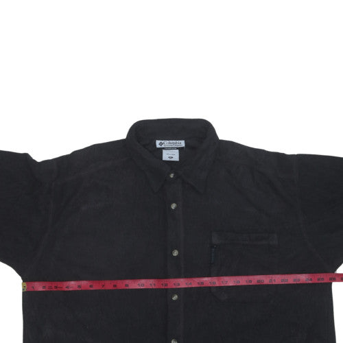 Columbia Men's Black Fleece Button-Up Long Sleeve Shirt XL