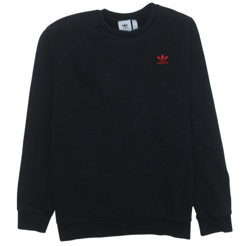 Adidas Men's Black Crew Neck Pullover Sweatshirt L Regular Fit