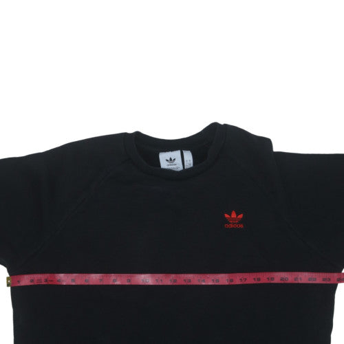 Adidas Men's Black Crew Neck Pullover Sweatshirt L Regular Fit