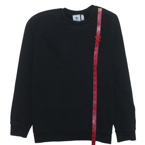Adidas Men's Black Crew Neck Pullover Sweatshirt L Regular Fit
