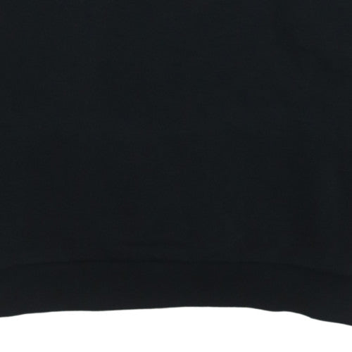 Adidas Men's Black Crew Neck Pullover Sweatshirt L Regular Fit