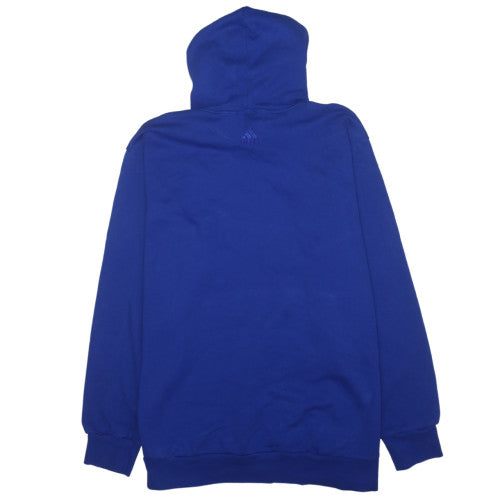 adidas Men's Blue 4XL Pullover Hoodie with Logo Graphic Print