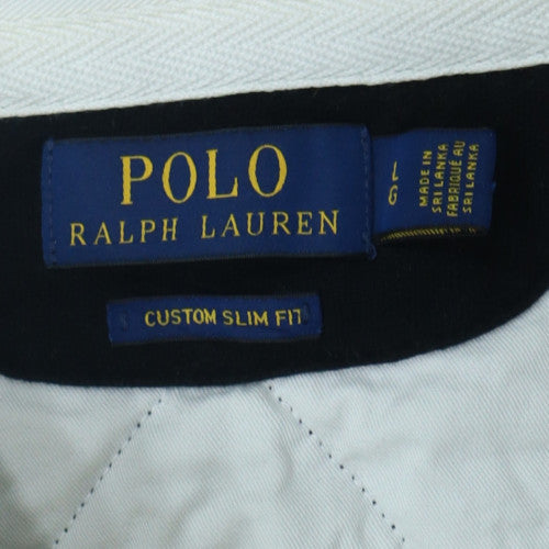 Ralph Lauren Men's Black Long Sleeve Polo Custom Slim Fit Size L