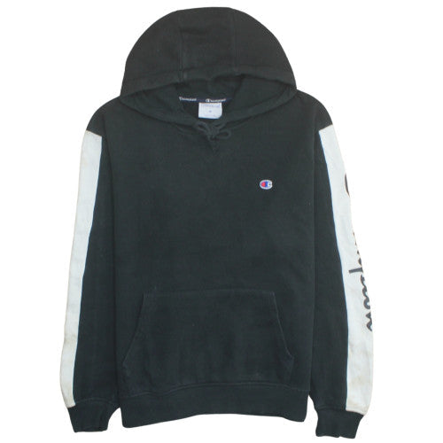 Champion Men's Black Hoodie Medium Pullover Athletic Sweatshirt